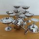 Set of 12 stainless steel bowls from the 1970s.