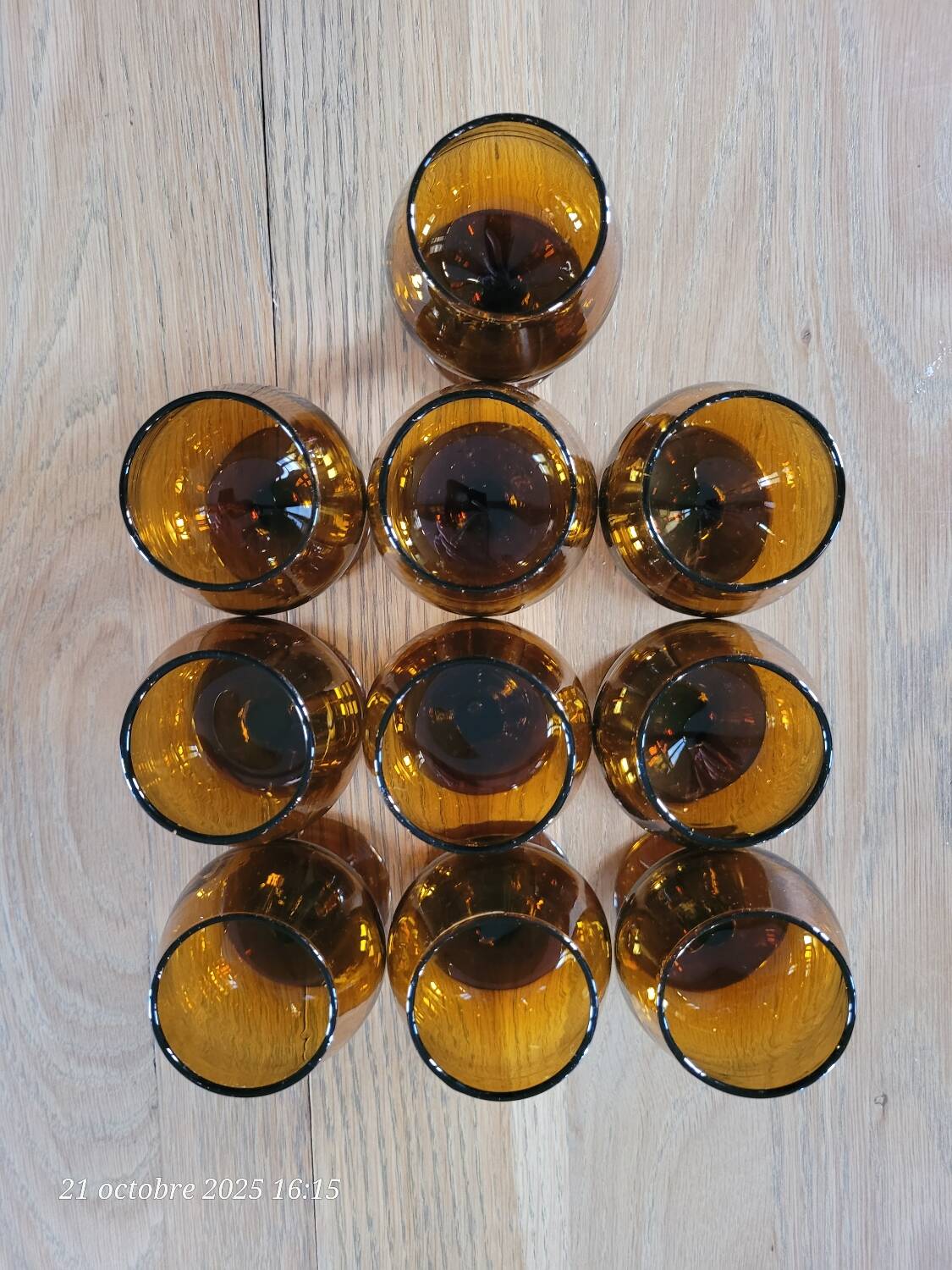 10 vintage digestif glasses