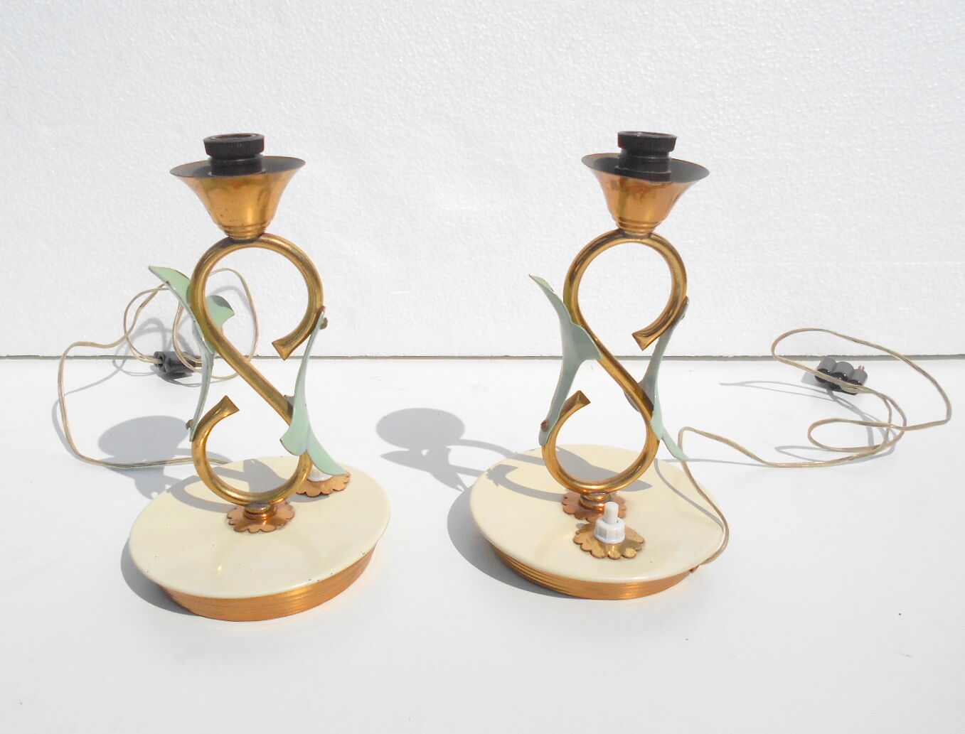 Paire de lampes de chevet Angelo Lelii pour Arredoluce années 1940.