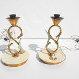 Paire de lampes de chevet Angelo Lelii pour Arredoluce années 1940.