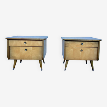 Pair of vintage bedside table and end table