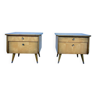 Pair of vintage bedside table and end table