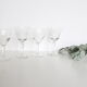 Set of 4 mismatched, crystal wine glasses