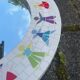 Vintage Mozaik mirror. Children mirror, Childsroom mirror tiles.