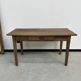 Small walnut farmhouse table with spindle legs