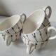 Set of 5 vintage Schramberg mugs – “Sonja” design, 1950s