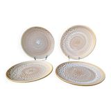 Set of 4 Niderviller flat plates 1950