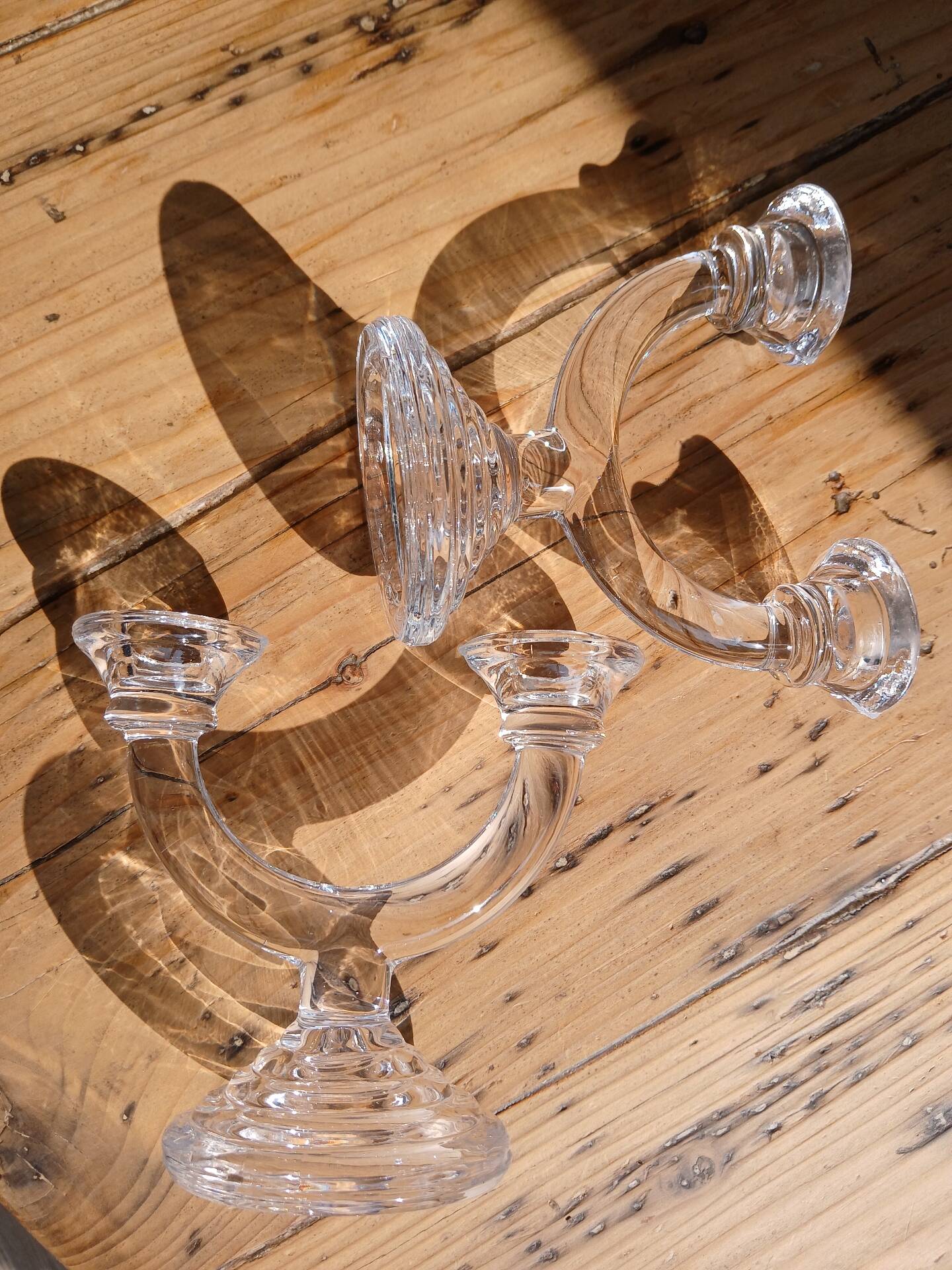 Set of 2 double candle holders