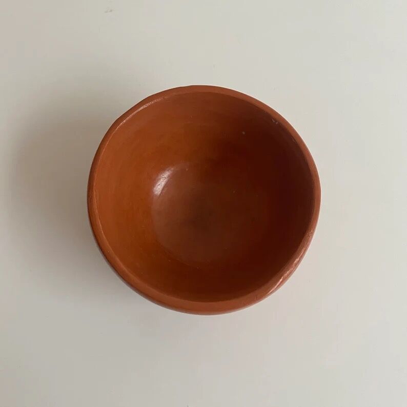 Terracotta bowl in tadelakt