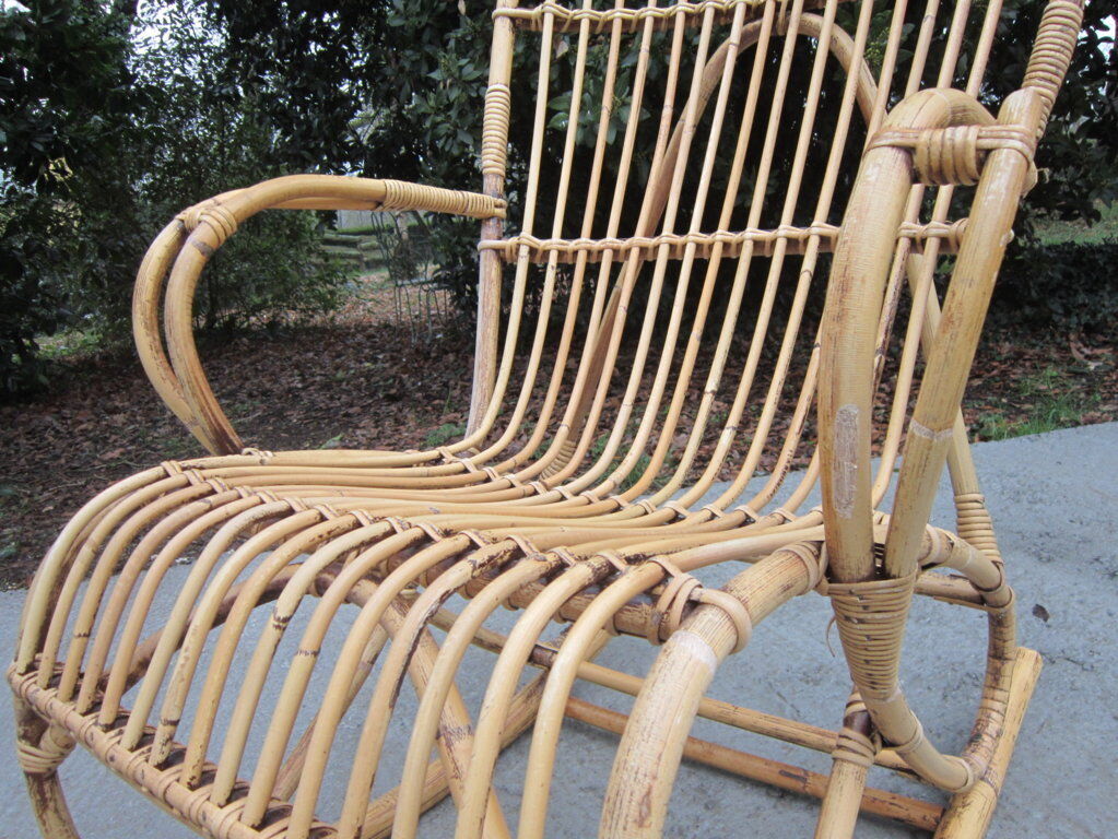 Rocking rattan 60s