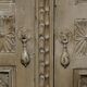 Jacobean Revival armoire, hand-carved, painted - 1840-1860