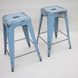 Set of 2 Vintage TOLIX Bar and Counter Stools by Xavier Pauchard