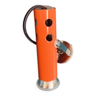 Orange tubular wall spotlight, seventies wall light