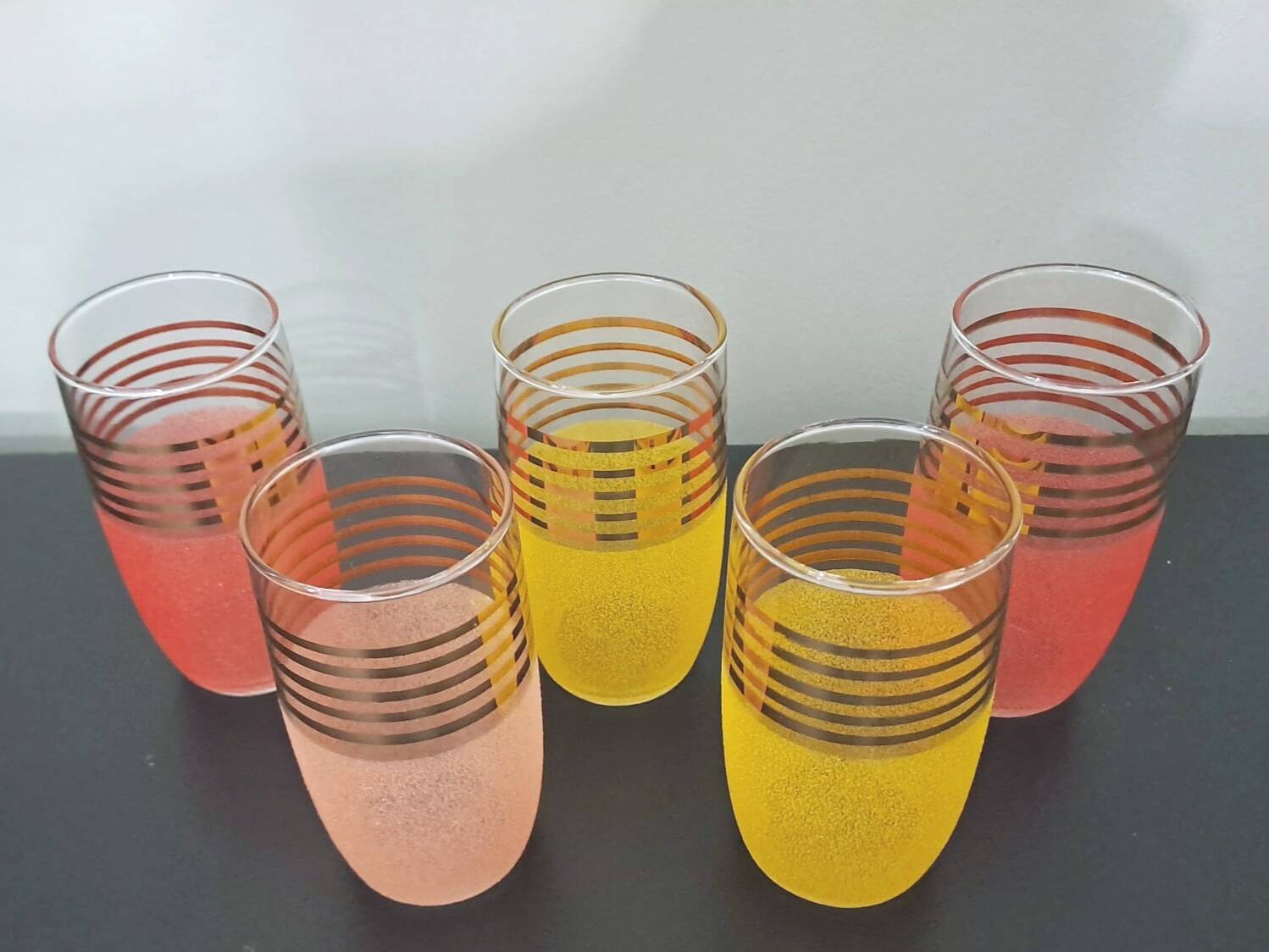 Set of 5 granita orangeade glasses 20cl