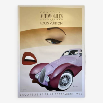 Classic car competitions poster by Razzia - Small Format - Signed by the artist - On linen