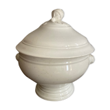 Soupière ancienne en porcelaine blanche