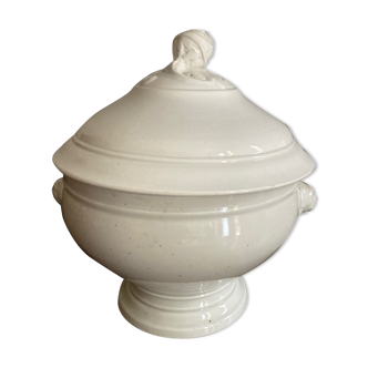 Antique tureen in white porcelain