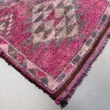 Vintage Turkish  Tribal Runner 355x90 cm veg dye wool rug tribal, handmade