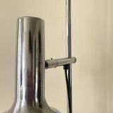 chrome metal reading lamp with 1 spotlight, 1970s design