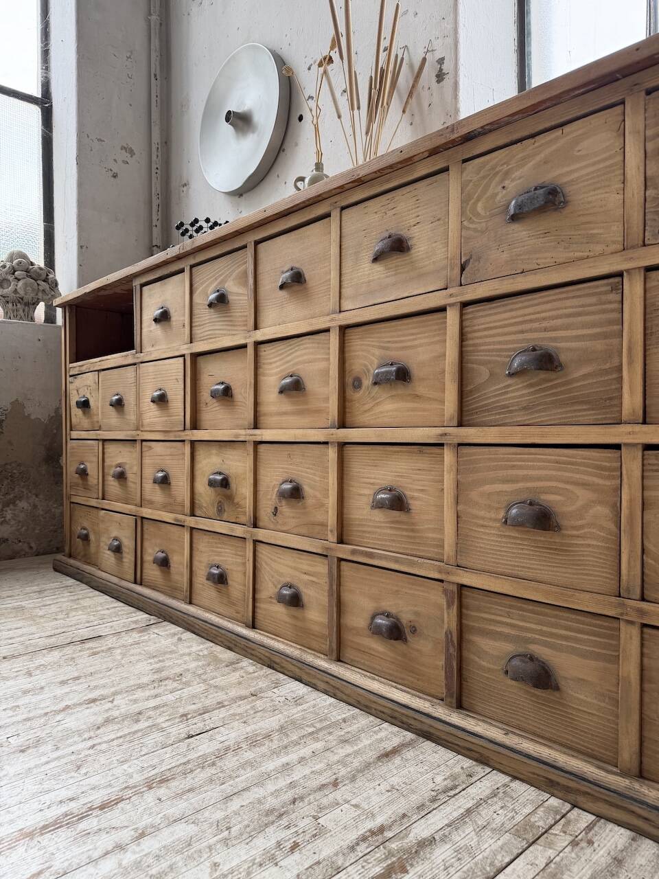 Meuble de métier pin XL années 50