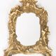 Miniature vintage gold mirror with angels, Italy, 1960s