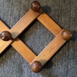 Scandinavian coat rack in solid pine