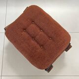 Scandinavian oak armchair and ottoman, 1960s