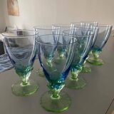 Bormioli rocco bahia blue & green art nouveau ombre verres