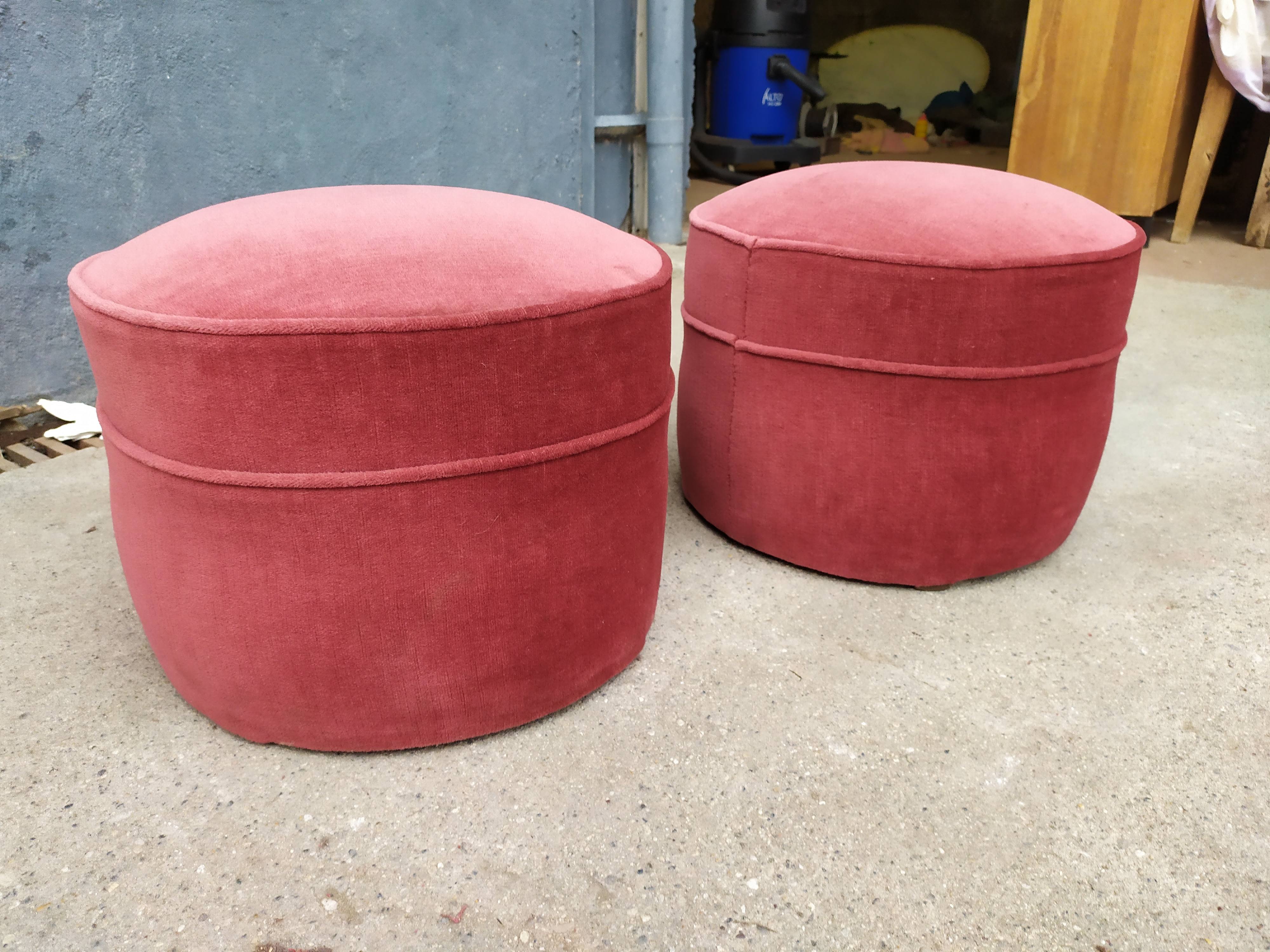 Art deco velvet beanbags