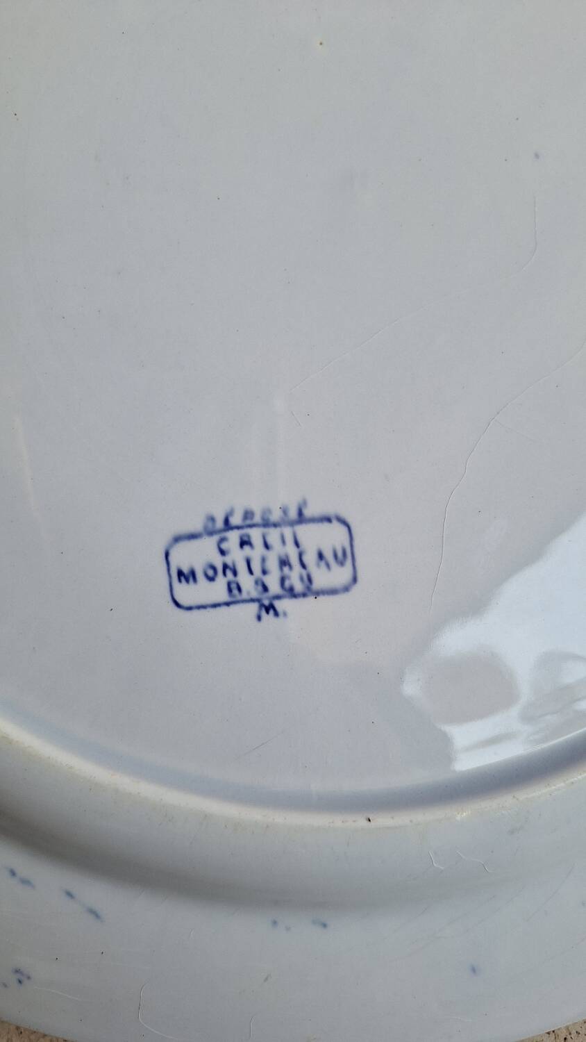 Japan model cake plate by Creil and Montereau 19th century