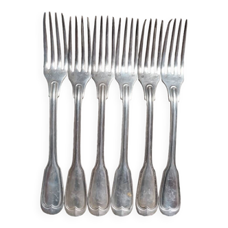 Set of 6 Forks - Hallmark - Argental Company - Silver Metal 84gr