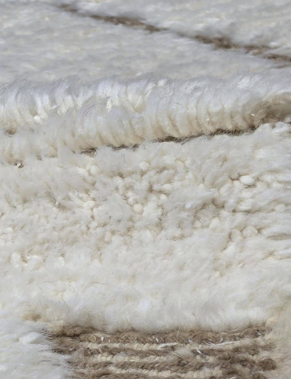 Tapis Blanc Contemporain Berbère - 294 x 237 cm