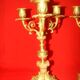 pair of gilded bronze candlesticks with 4 candle holders in "Louis XVI" style, 19th century