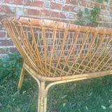 Rattan cradle bed