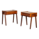Teak Bedside Tables with Cork Top by Ølholm Møbelfabrik, 1960s, Set of 2