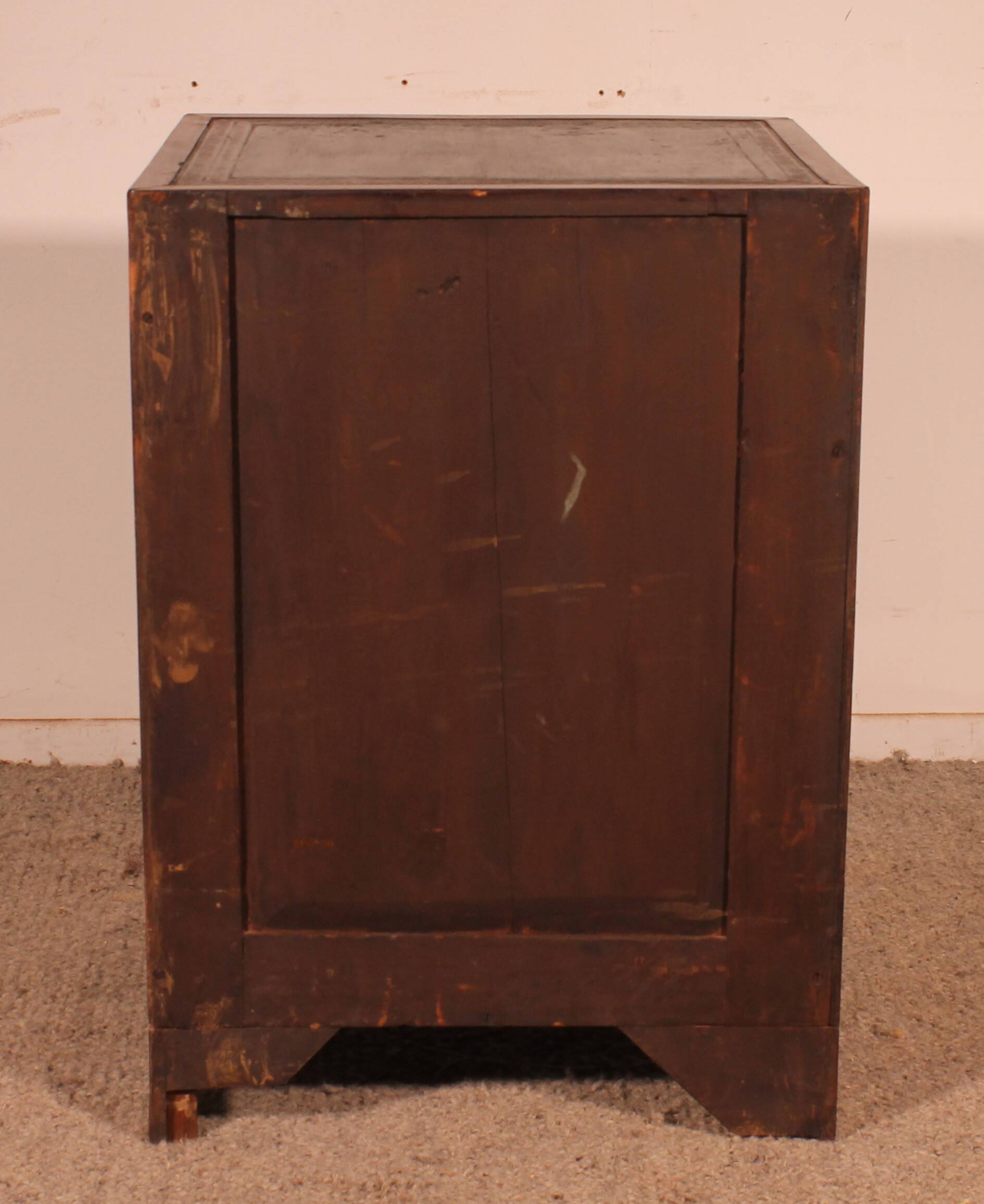 small marine or military chest of drawers in mahogany - 19th century