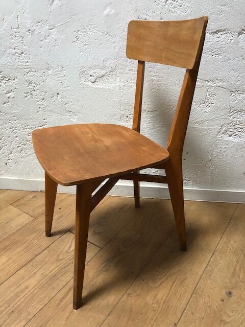 Lot de 4 chaises bistrot années 50