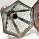 Lampe lanterne laiton et verre début XXème