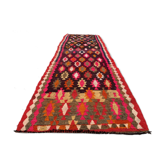 Old turkish kilim runner 285x89 cm