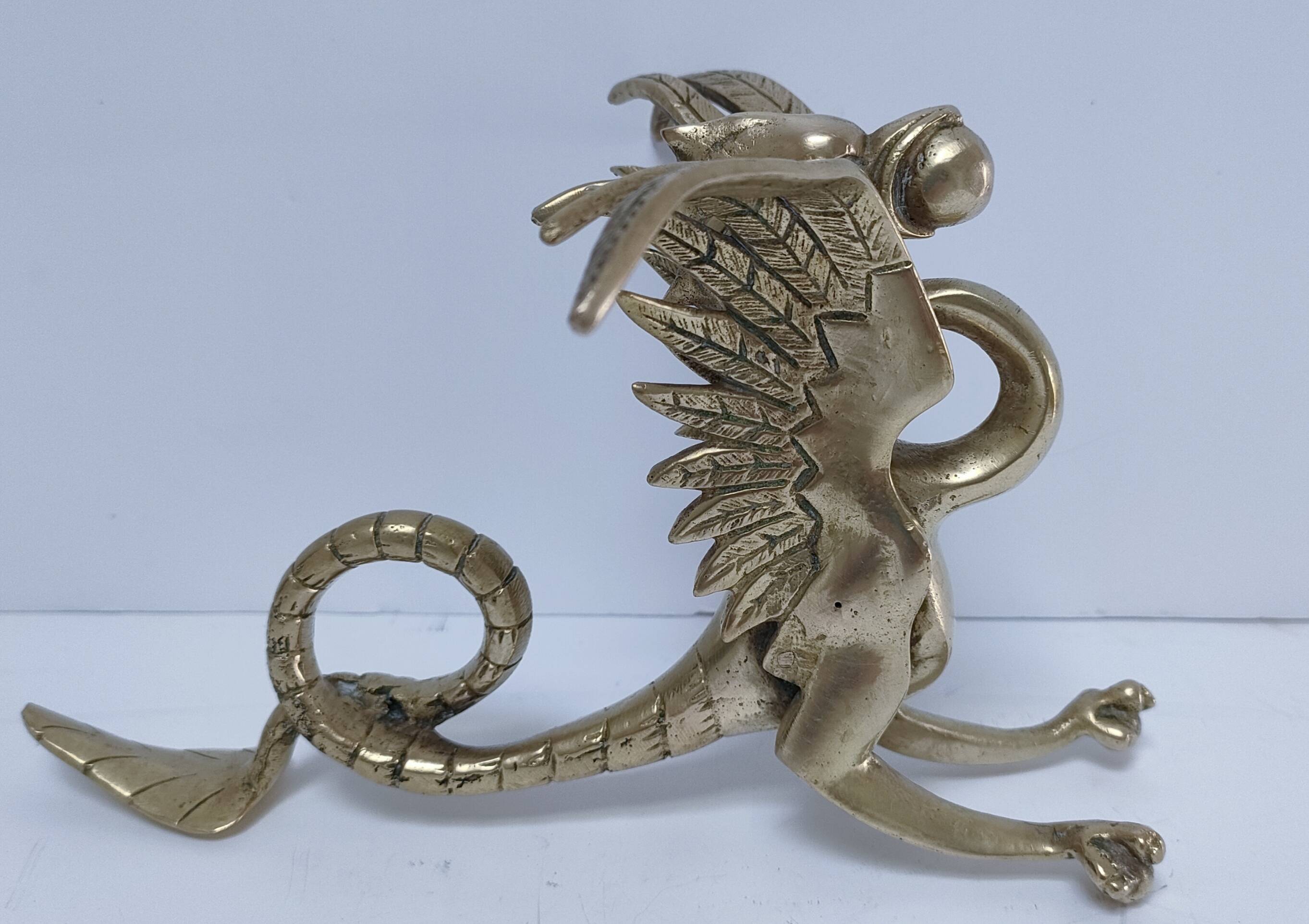 gold-plated chimera sculpture