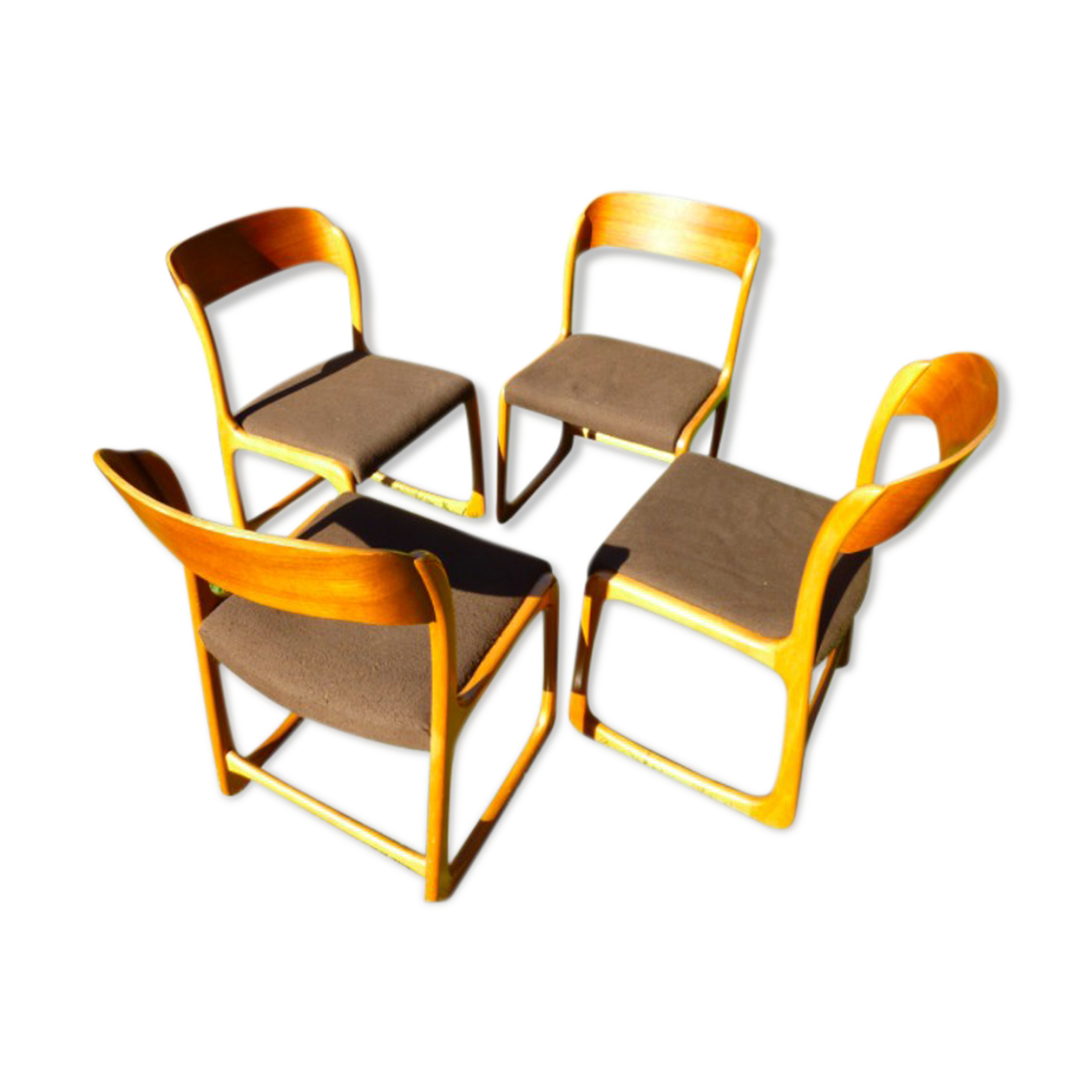 Set of 4 Baumann sleigh chairs