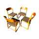 Set of 4 Baumann sleigh chairs