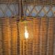 Hammered glass table lamp with vintage style shade