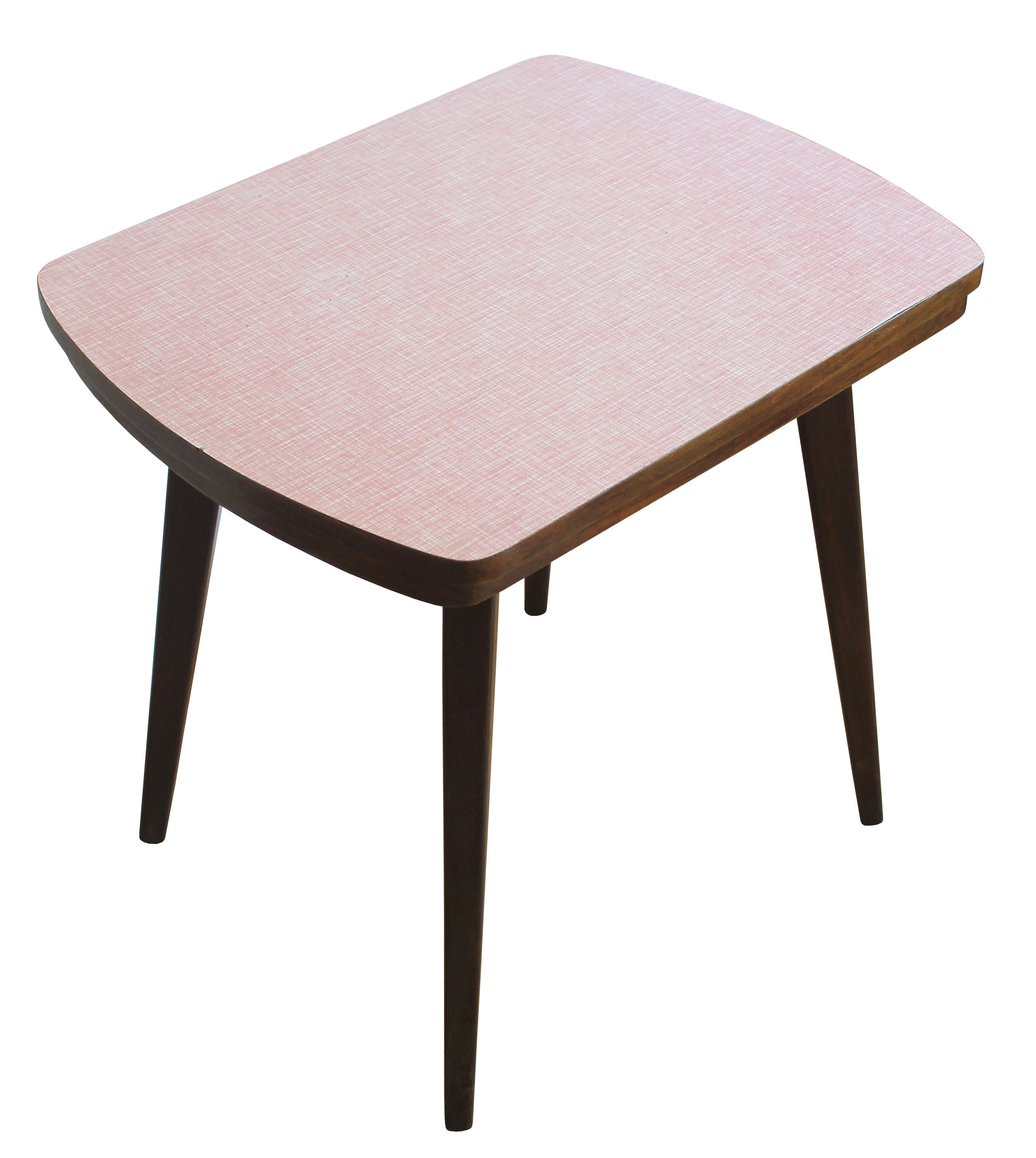 Table d’appoint mid century avec plateau en formica réglable