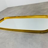 Mirror rearview mirror gold strapping Schönform 60s