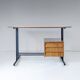 Mid- Century Modern Writing Desk, Brass and Metal, Italy 1960s