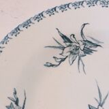 Hollow plates x5, Gien, Glaieul pattern, iron earth