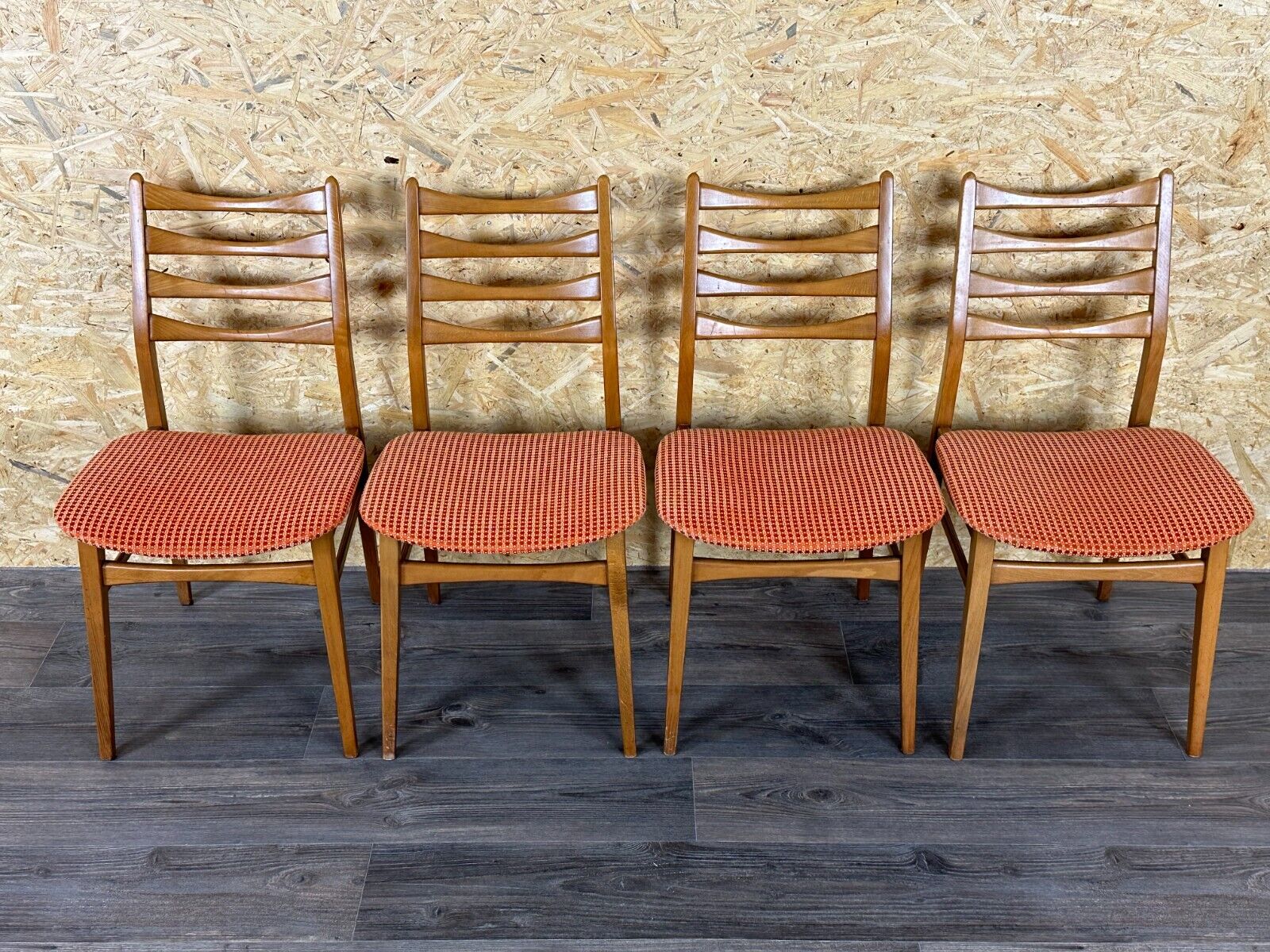 4x 60s 70s dining chair dining chair mid century Danish modern design