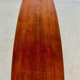 Vintage Danish mid-century teak and rattan coffee table 1960s