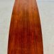 Table basse vintage danoise en teck et rotin des années 1960